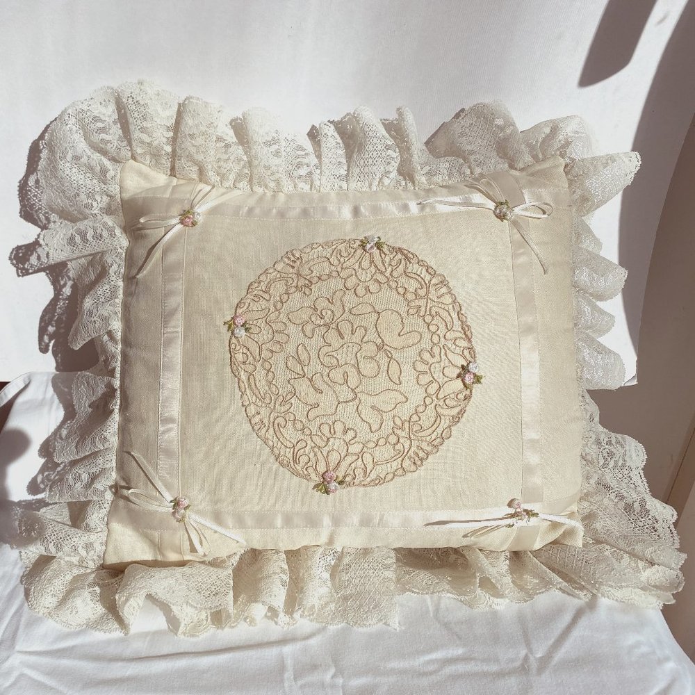 Beautifully Handmade Vintage Lace Pillow